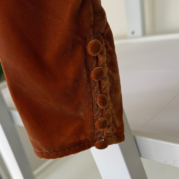 Free People Velvet Bolero Jacket Rust XS - Picture 3 of 6
